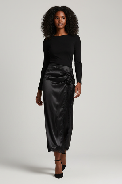 Jupe Satin Fendue