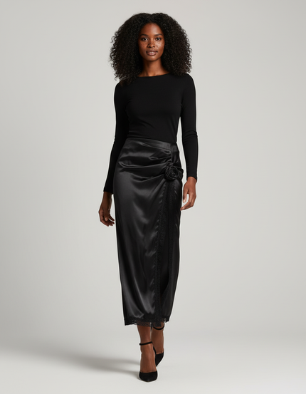 Jupe Satin Fendue