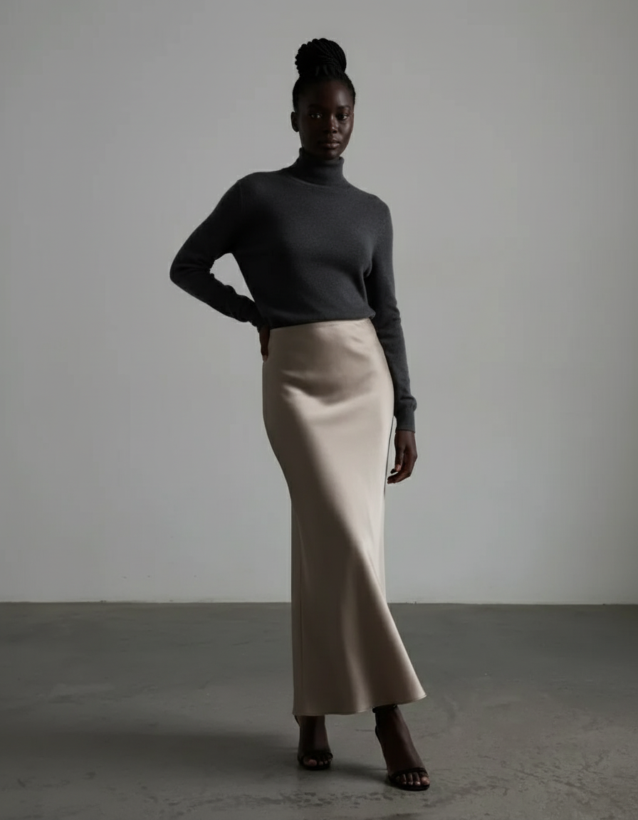 Jupe Champagne Satin