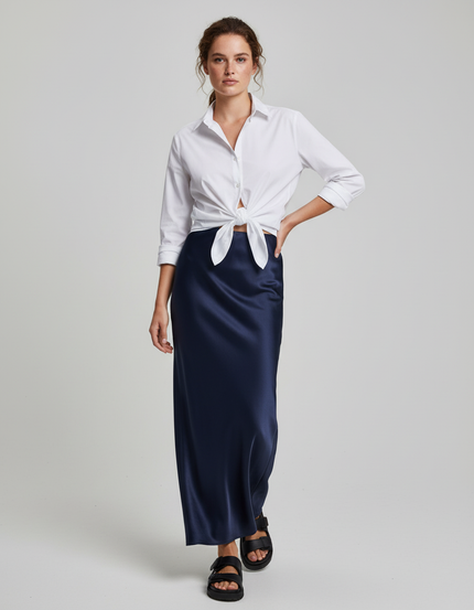 Jupe Longue En Satin Grande Taille