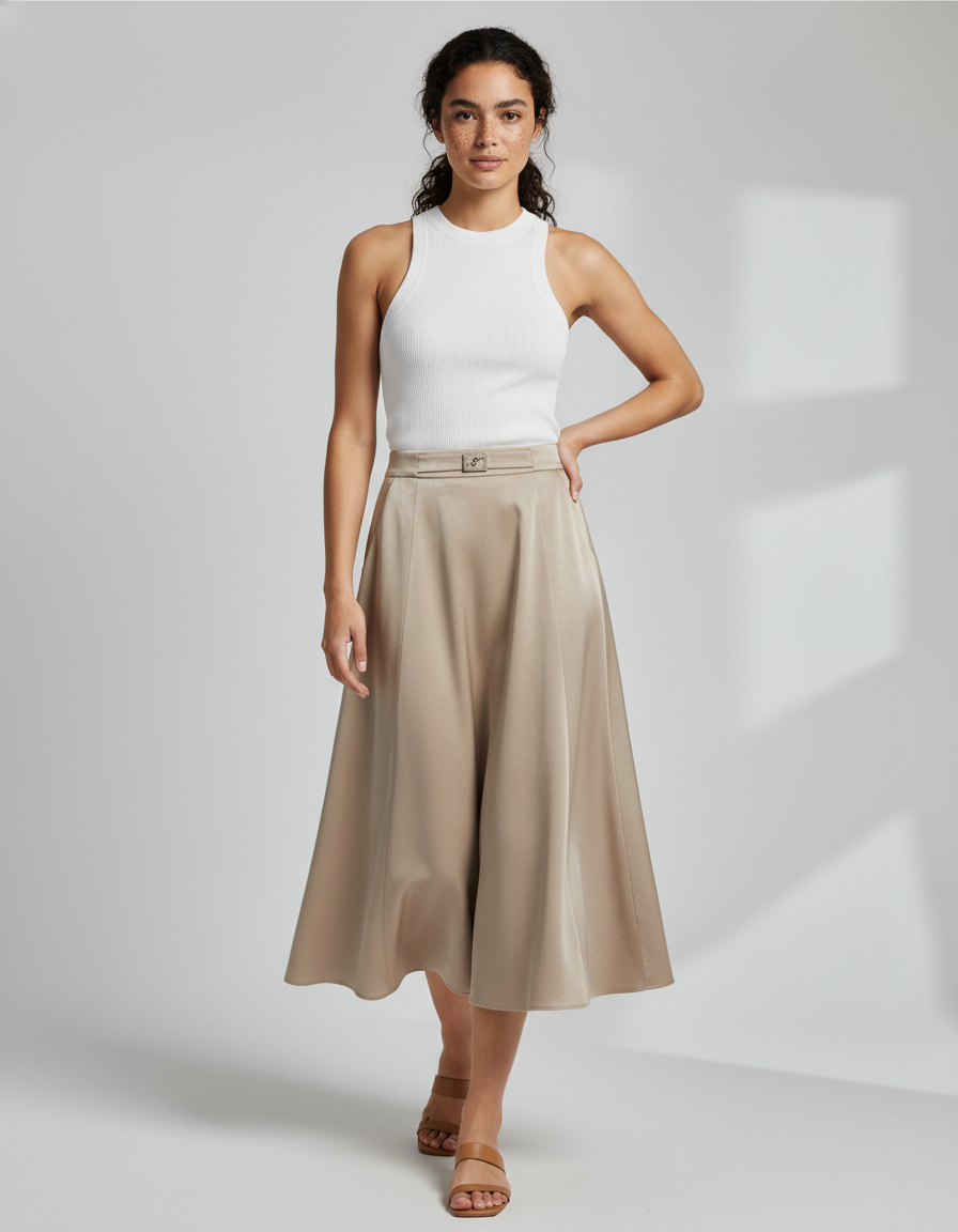 Jupe Corolle Satin