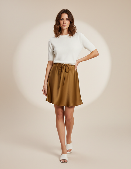 Jupe Satin Terracotta