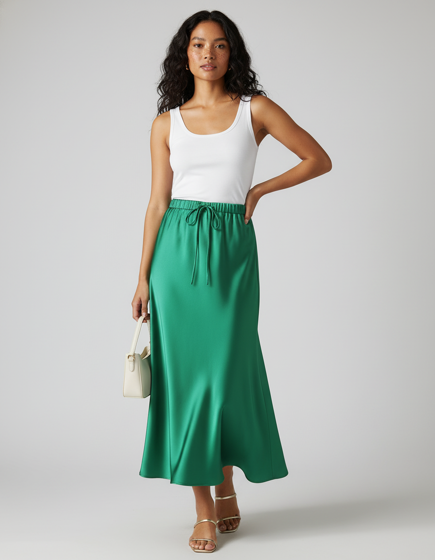 Jupe Maxi Longue Mariage Satin