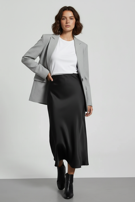 Jupe En Satin Grande Taille