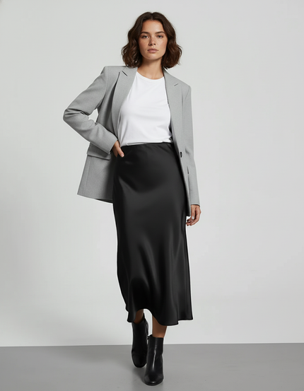 Jupe En Satin Grande Taille
