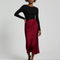 Jupe Satin Bordeaux