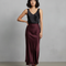 Jupe Satin Bordeaux