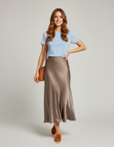 Jupe Satin Grise