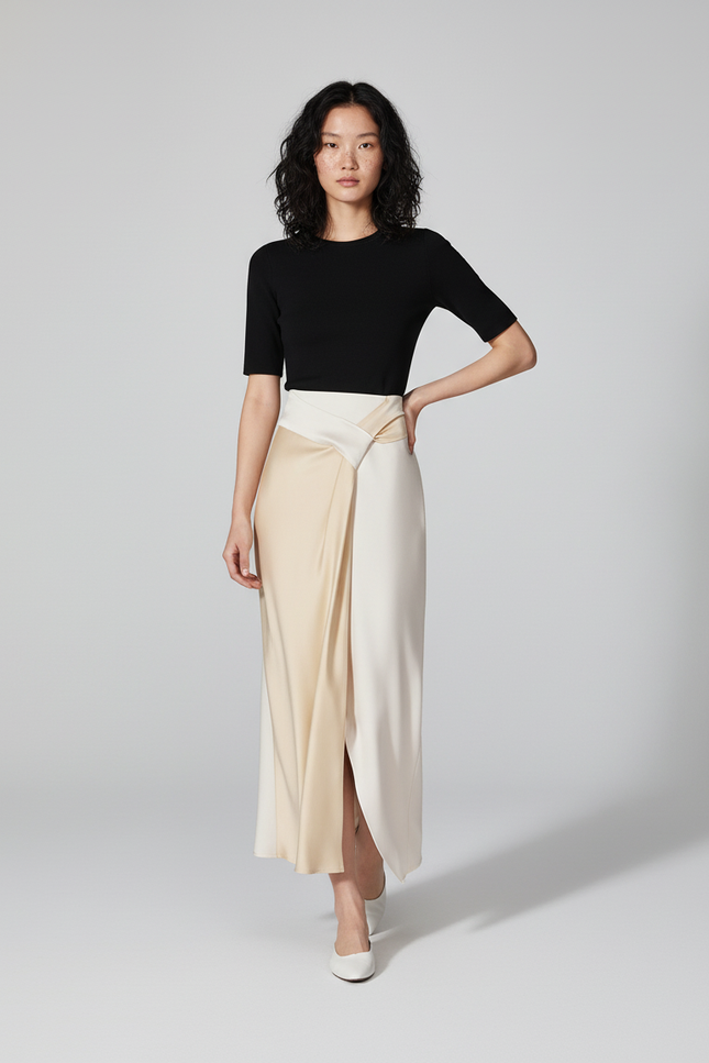 Jupe Satin Portefeuille