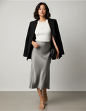 Jupe Satin Grise