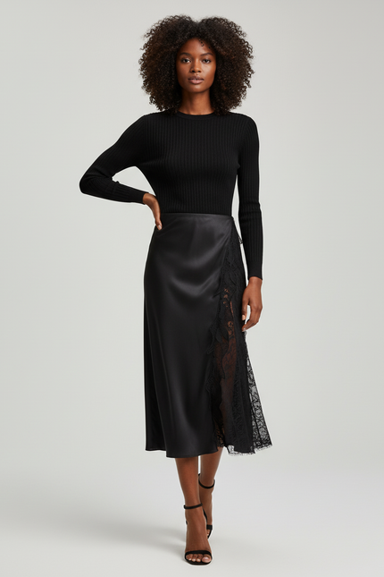 Jupe Cache Coeur Satiné