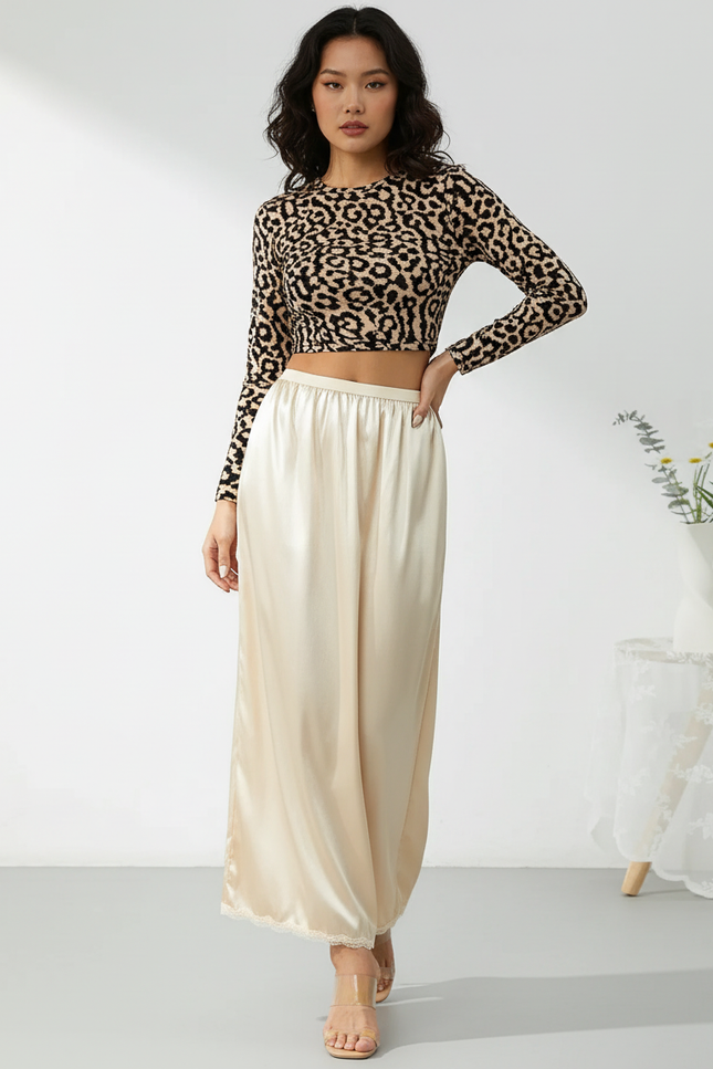 Jupe En Satin Asiatique