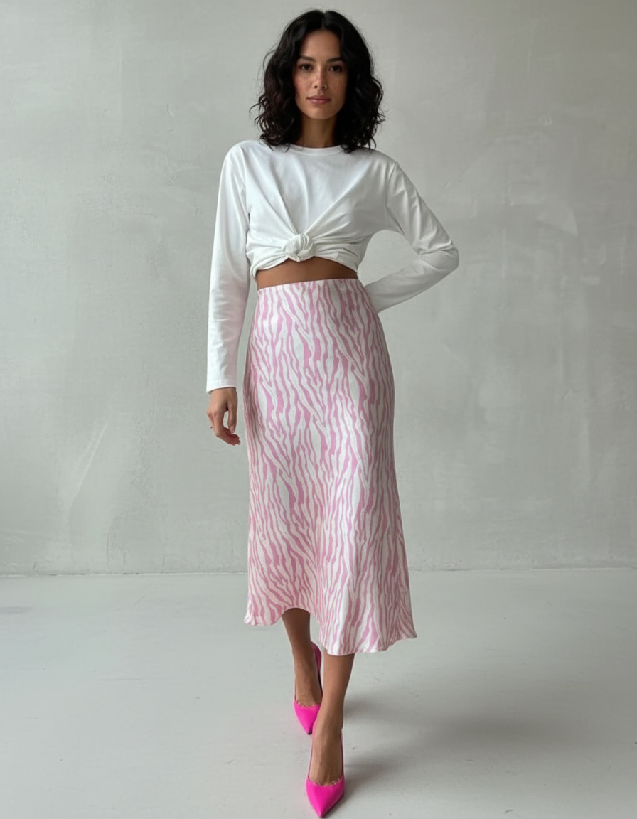 Jupe Satin Zebre
