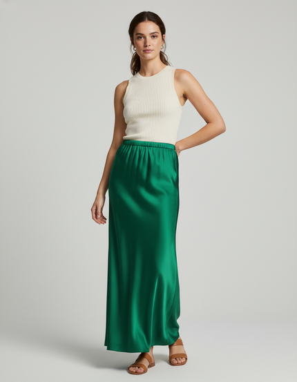 Jupe Verte Satin