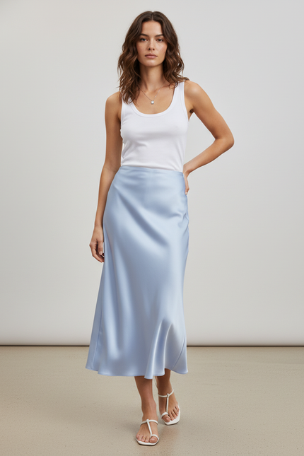 Jupe Midi En Satin