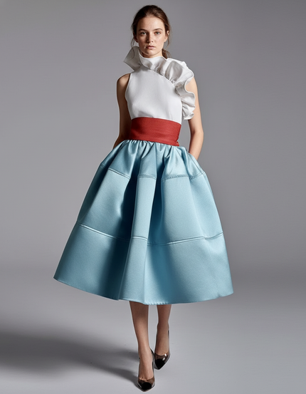 Jupe Satin Volants