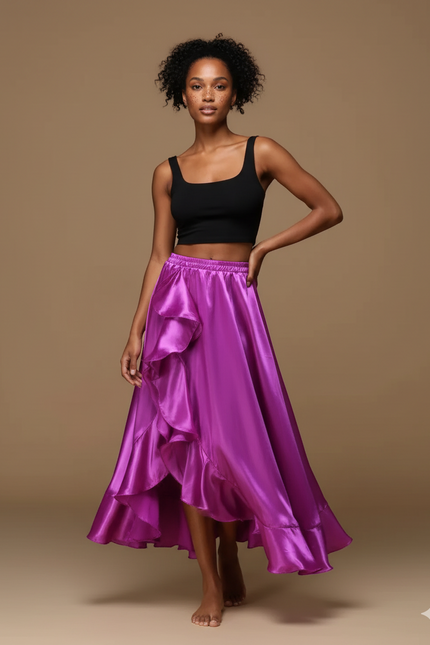 Jupes Flamenco En Satin