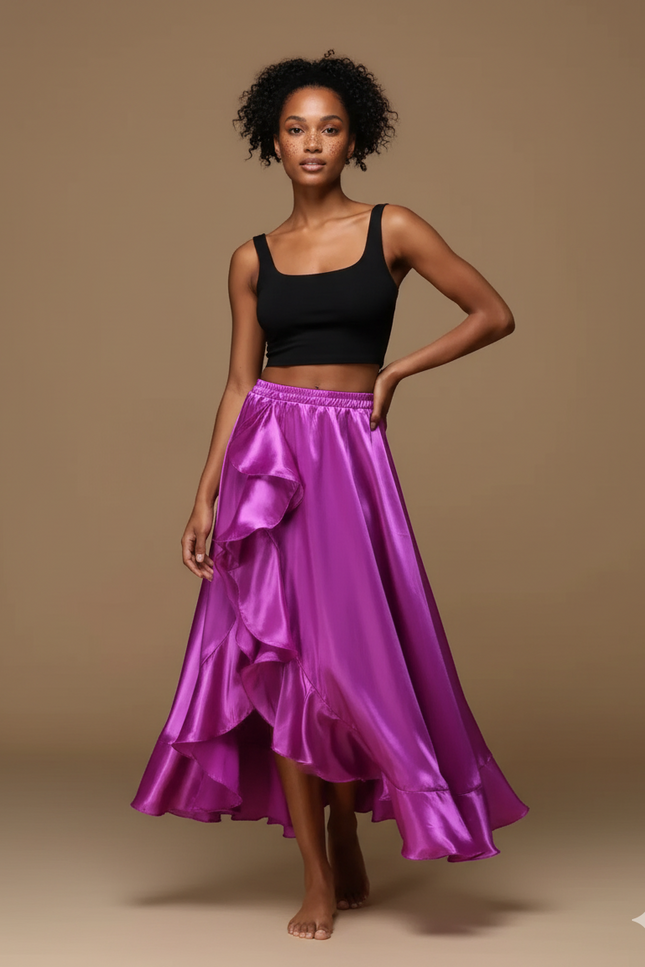 Jupes Flamenco En Satin