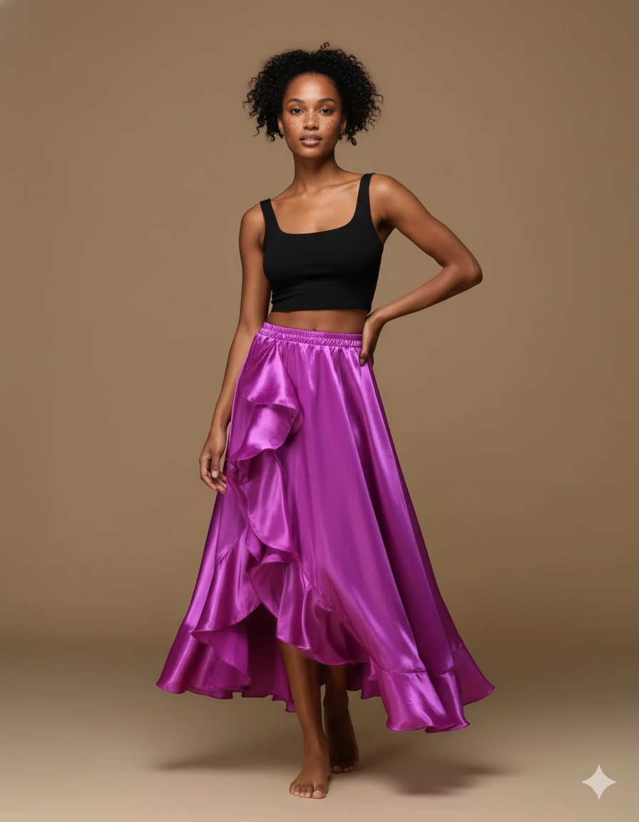 Jupes Flamenco En Satin