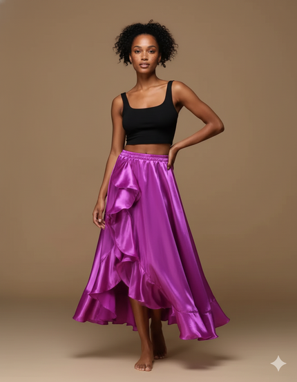 Jupes Flamenco En Satin