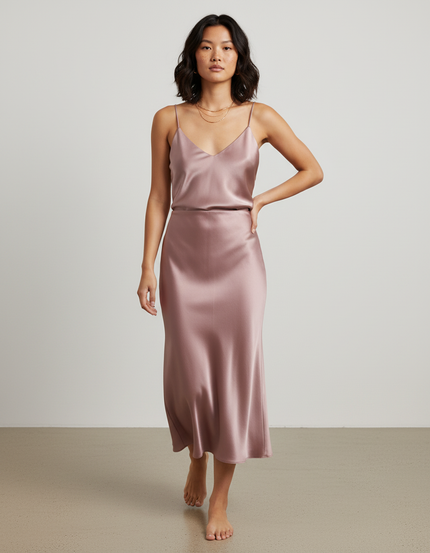 Jupe Satinée Style Asiatique