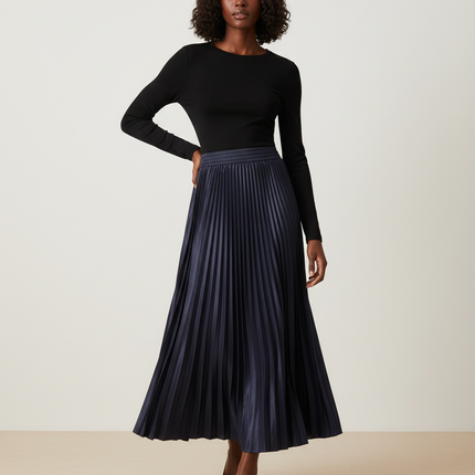 Collection image for: Jupe Satin Bleu Marine