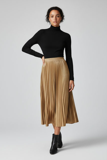 Jupe Satin Plissée
