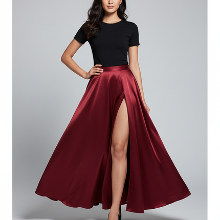 Collection image for: Jupe Satin Bordeaux