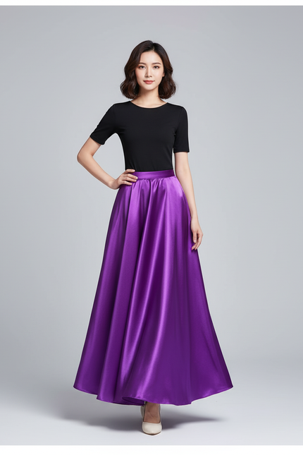 Jupe Satin Violet