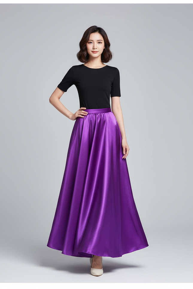 Jupe Satin Violet
