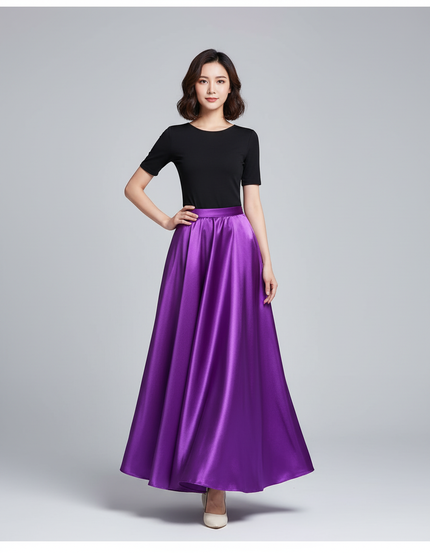 Jupe Satin Violet