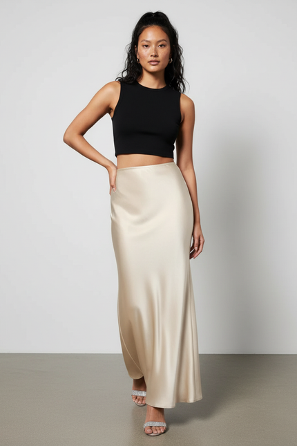 Jupe Longue Coupe Sirène Satin