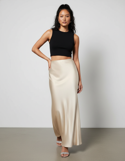 Jupe Longue Coupe Sirène Satin