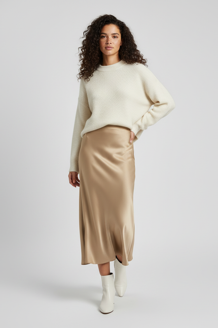 Jupe Beige Satin