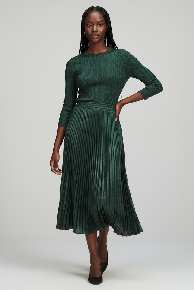 Jupe Satin Vert Emeraude