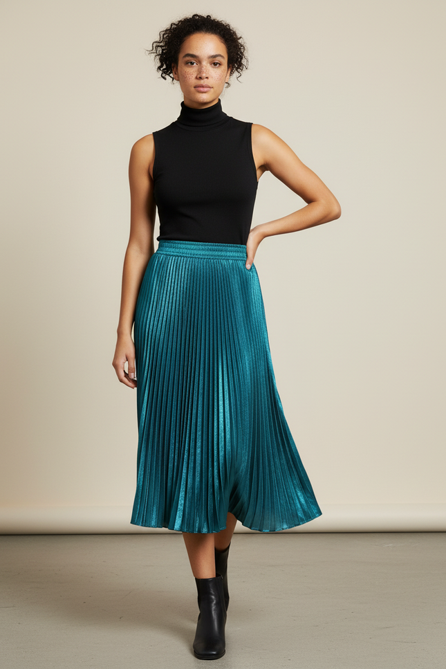 Jupe Satin Turquoise
