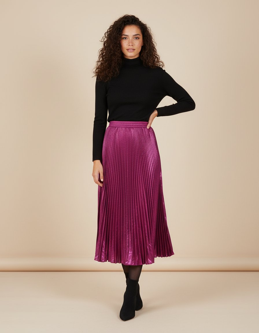 Jupe Satin Fuchsia