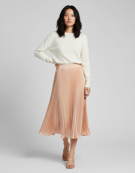 Jupe Satin Rose Poudré