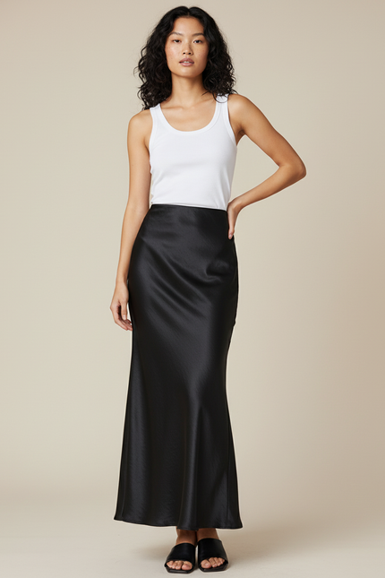 Jupe Longue Cloche Satin