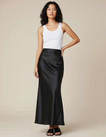 Jupe Longue Cloche Satin