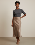 Jupe Satin Beige