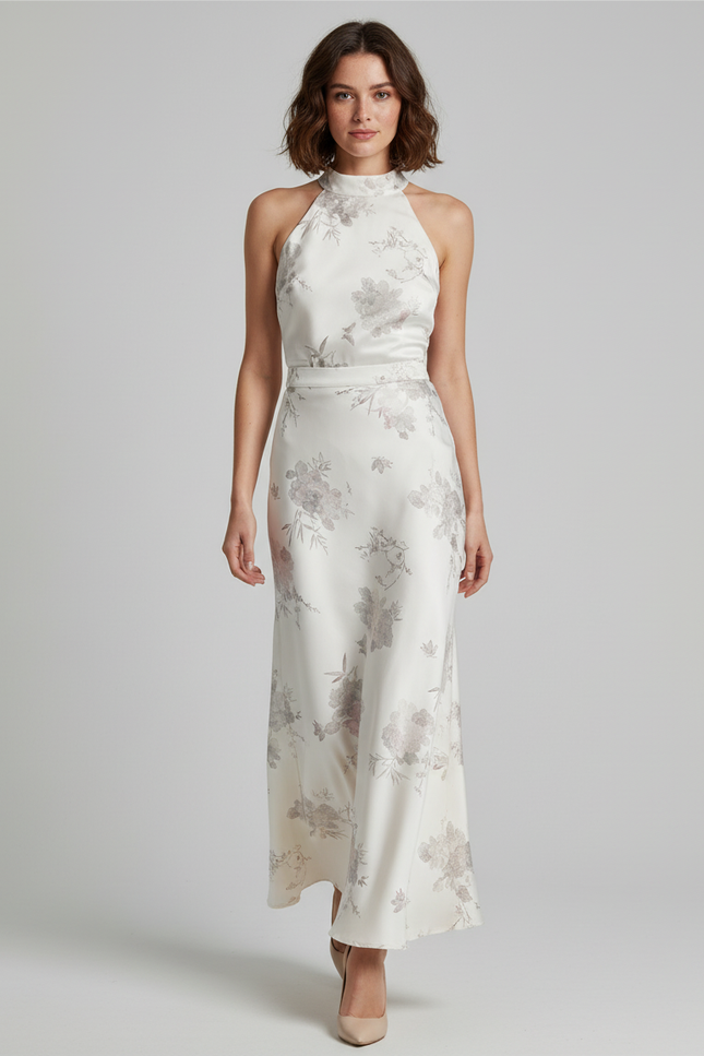 Jupe Fleuri En Satin