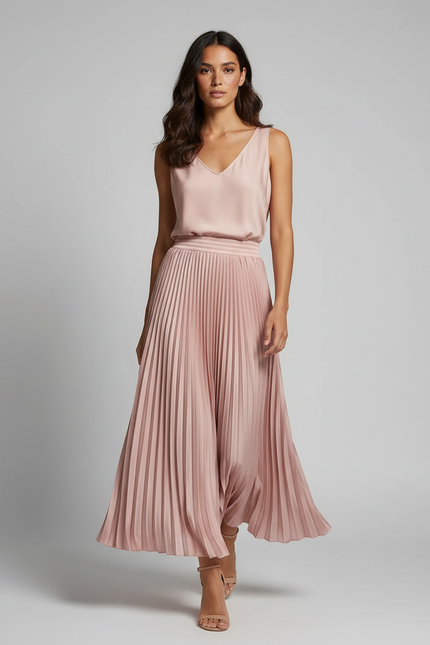 Jupe En Satin Rose