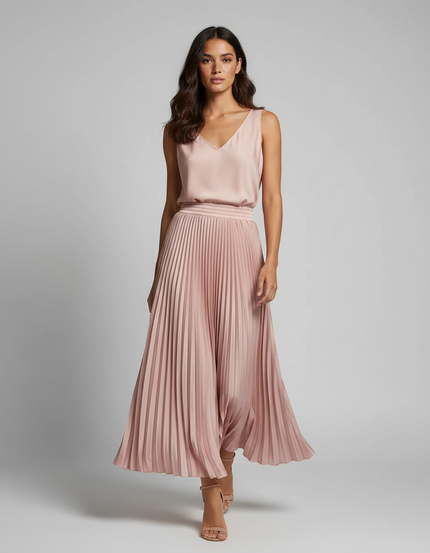 Jupe En Satin Rose
