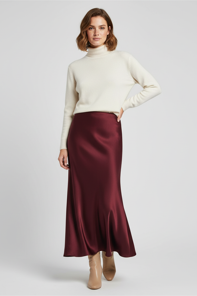 Jupe Longue Satin Duchesse