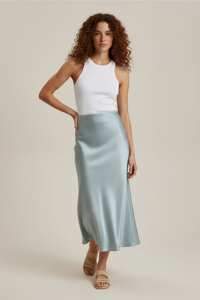 Jupe Satinée Monochrome