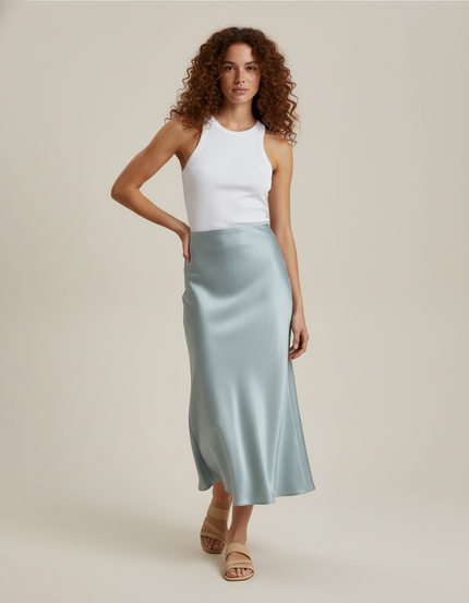 Jupe Satinée Monochrome