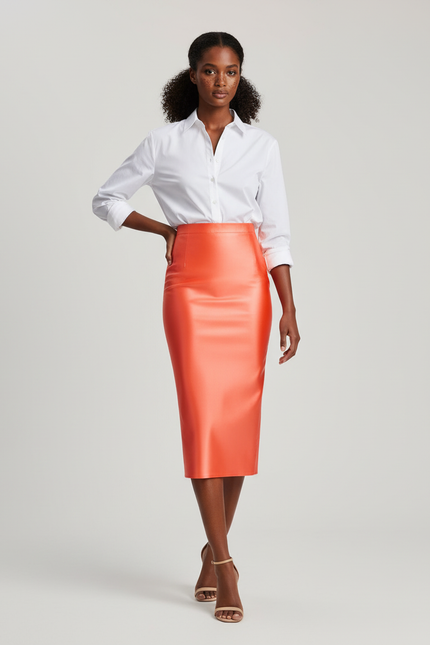 Jupe Crayon Satin