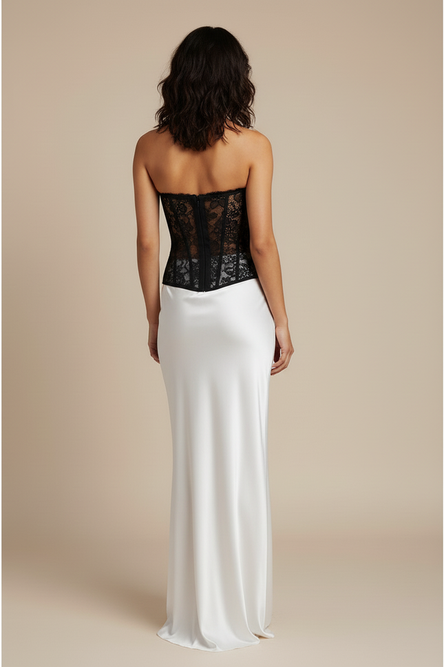 Jupe Longue Satin Fluide Mariage