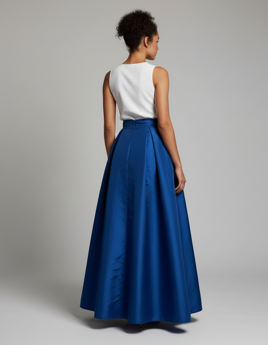 Jupe Satin Bleu Roi